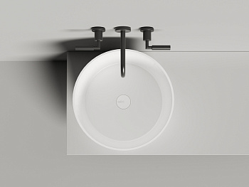 Раковина из искусственного камня S-Sense Salini ARMONIA 130118G 50х50 накладная цвет белый без отверстий под смеситель